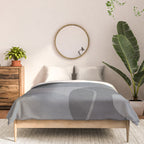 Mid Century Shapes And Outline Grey Teal Comforter Gallery Image 3