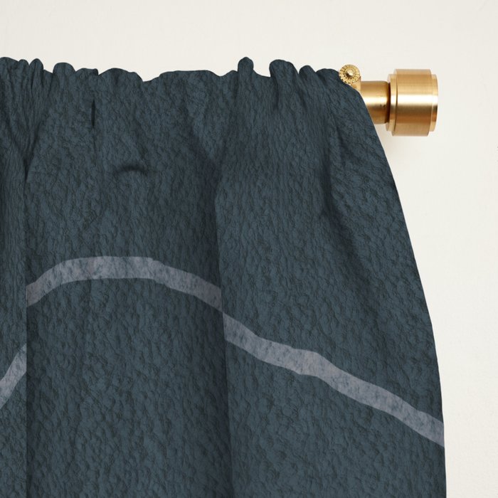 Mid Century Shapes And Outline Grey Teal Window Curtain Gallery Image 2