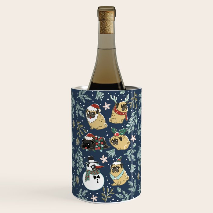 Christmas Pugs Wine Chiller Gallery Image 1