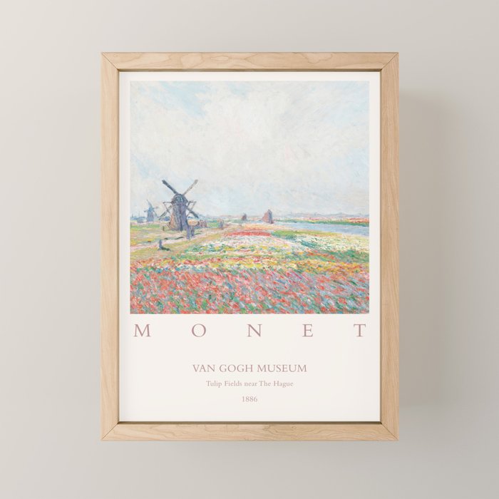 Claude Monet Tulip Fields Hague 1886 Art Exhibition Mini Art Print Gallery Image 1
