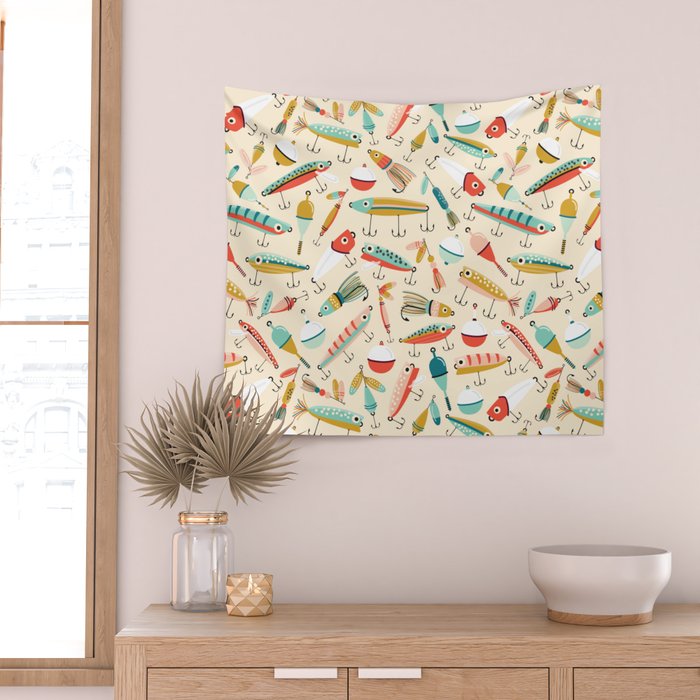 Fishing Lures Wall Tapestry Gallery Image 2