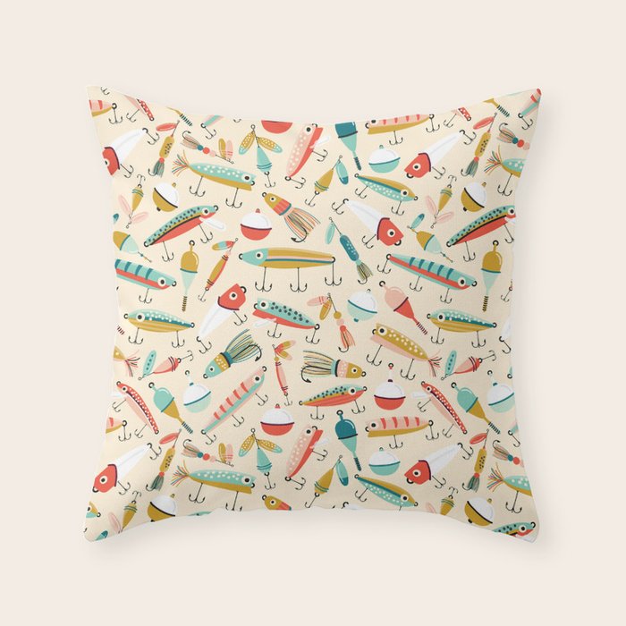 Fishing Lures Throw Pillow Gallery Image 6