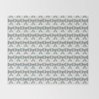 Vintage Bows XII Blue Sage Throw Blanket Gallery Image 2