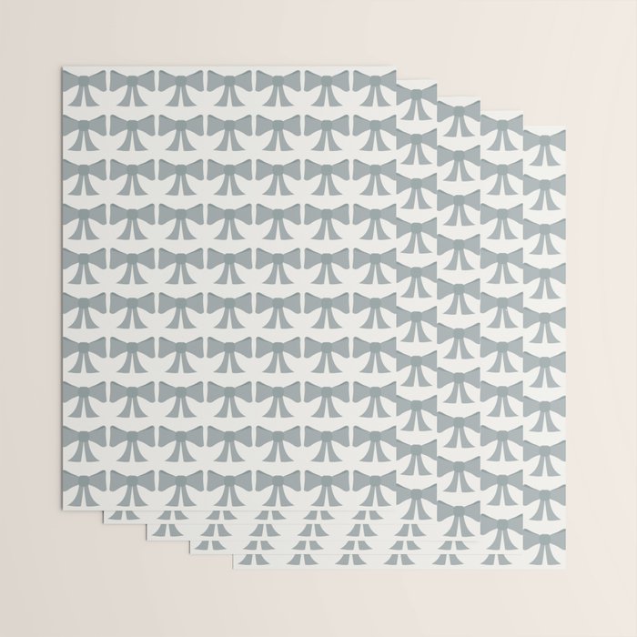 Vintage Bows XII Blue Sage Wrapping Paper Gallery Image 3