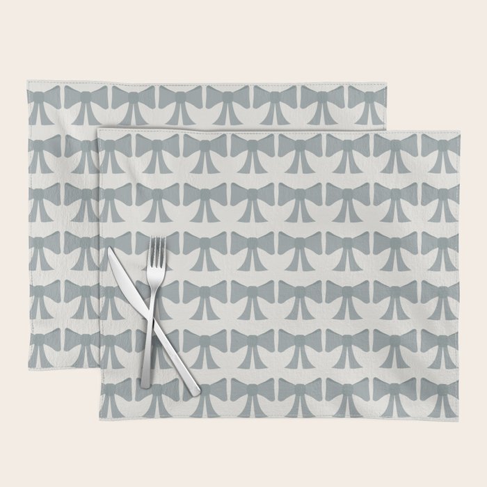 Vintage Bows XII Blue Sage Placemat Gallery Image 1