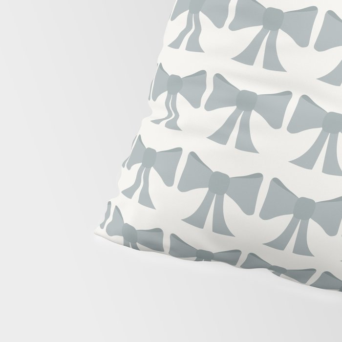 Vintage Bows XII Blue Sage Pillow Sham Gallery Image 4