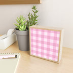 Gingham Plaid Pattern - Pastel Pink Mini Art Print Gallery Image 2