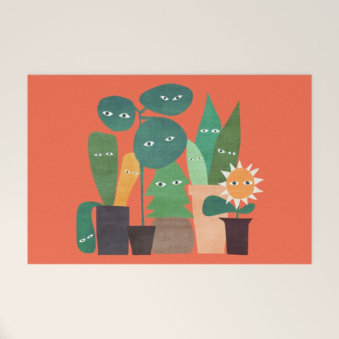 The plants are watching (paranoidos maximucho) Welcome Mat Gallery Image 1