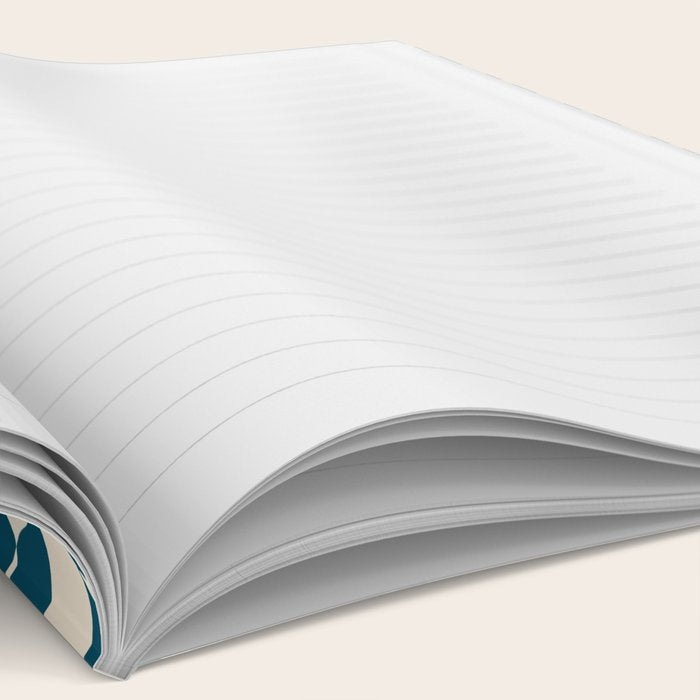 Mid Century Modern Fish Minimalist Geo Pattern Teal Orange Cream Notebook Gallery Image 2
