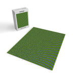 Ultra Fine Stripe Narrow Pinstripe Pattern in Lime Green and Navy Blue Jigsaw Puzzle Gallery Image 2