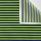 Ultra Fine Stripe Narrow Pinstripe Pattern in Lime Green and Navy Blue Wall Tapestry Gallery Image 3
