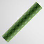 Ultra Fine Stripe Narrow Pinstripe Pattern in Lime Green and Navy Blue Table Runner Gallery Image 3