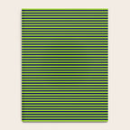 Ultra Fine Stripe Narrow Pinstripe Pattern in Lime Green and Navy Blue Notebook Gallery Image 4