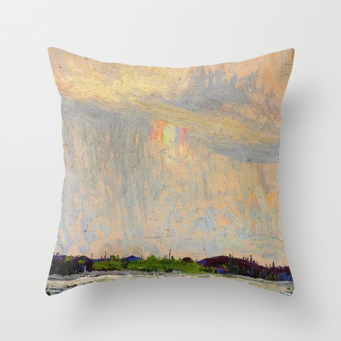 Tom Thomson Misty Sky c. 1913-1914 Canadian Landscape Artist Throw Pillow Gallery Image 6