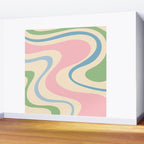 Pastel Abstract Trippy Dream Retro Contemporary Pattern Pink Blue Green Wall Mural Gallery Image 2