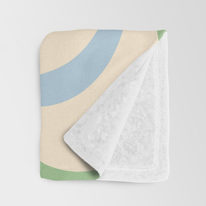 Pastel Abstract Trippy Dream Retro Contemporary Pattern Pink Blue Green Throw Blanket Gallery Image 3