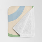 Pastel Abstract Trippy Dream Retro Contemporary Pattern Pink Blue Green Throw Blanket Gallery Image 3