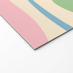 Pastel Abstract Trippy Dream Retro Contemporary Pattern Pink Blue Green Welcome Mat Gallery Image 2