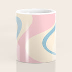 Pastel Abstract Trippy Dream Retro Contemporary Pattern Pink Blue Green Coffee Mug Gallery Image 4