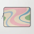 Pastel Abstract Trippy Dream Retro Contemporary Pattern Pink Blue Green Laptop Sleeve Gallery Image 1