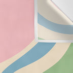 Pastel Abstract Trippy Dream Retro Contemporary Pattern Pink Blue Green Wall Tapestry Gallery Image 3