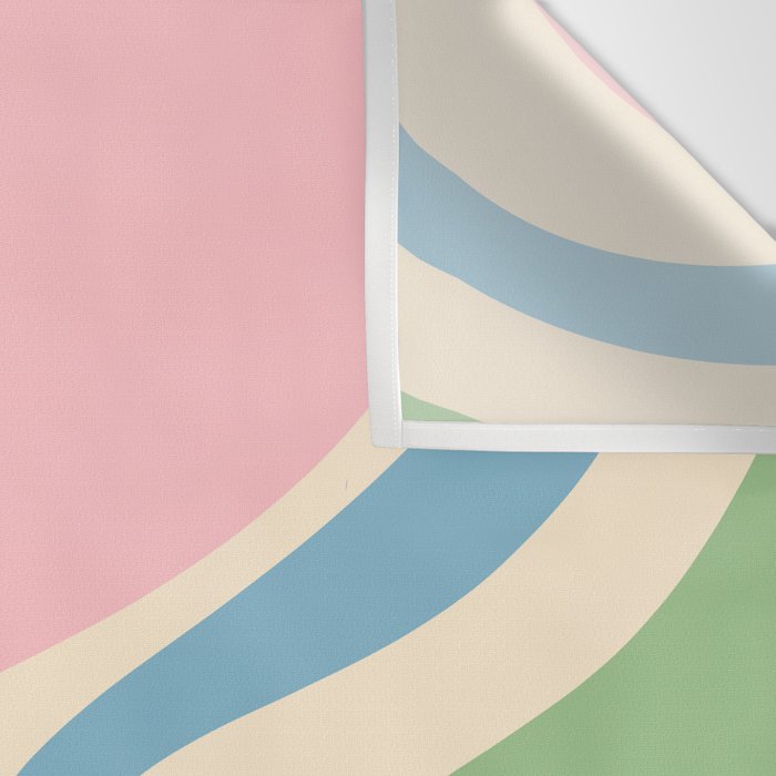 Pastel Abstract Trippy Dream Retro Contemporary Pattern Pink Blue Green Wall Tapestry Gallery Image 3