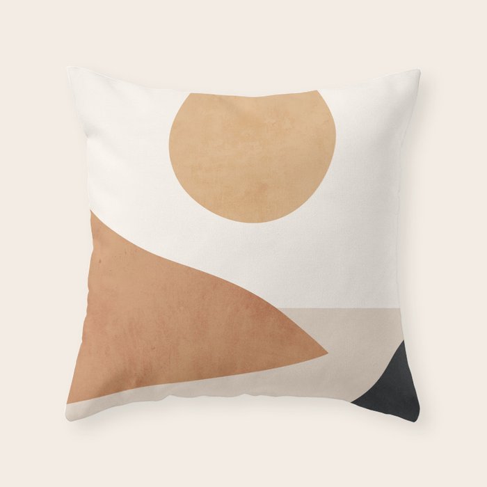 Minimal Abstract Art Landscape 9 Throw Pillow Gallery Image 1