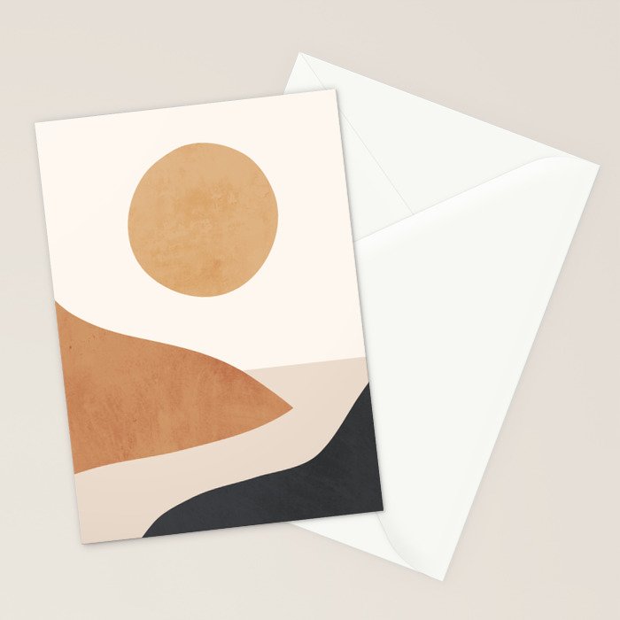 Minimal Abstract Art Landscape 9 Stationery Card Gallery Image 2