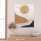 Minimal Abstract Art Landscape 9 Wall Tapestry Gallery Image 2