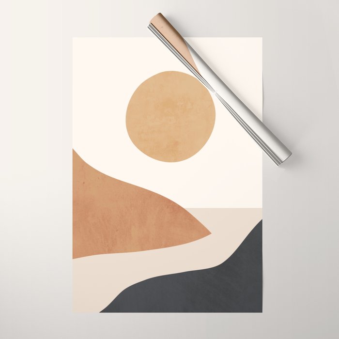Minimal Abstract Art Landscape 9 Wrapping Paper Gallery Image 1