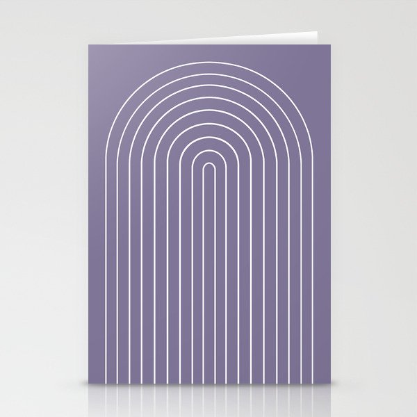 Minimal Arch XXXII Lavender Purple Modern Geometric Lines Stationery Card Gallery Image 2