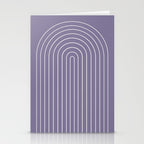 Minimal Arch XXXII Lavender Purple Modern Geometric Lines Stationery Card Gallery Image 2
