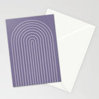 Minimal Arch XXXII Lavender Purple Modern Geometric Lines Stationery Card Gallery Image 2