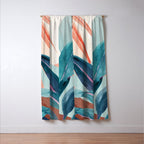 Abstract Art Tropical Leaves 15 Window Curtain Gallery Image 3