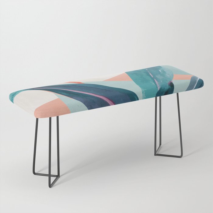 Abstract Art Tropical Leaves 15 Bench Gallery Image 1