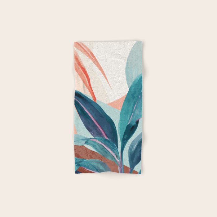 Abstract Art Tropical Leaves 15 Bath Towel Gallery Image 1