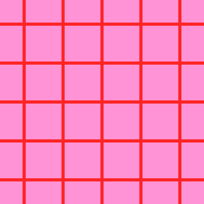 Preppy Pink and Red Grid Pattern Coffee Mug Gallery Image 2