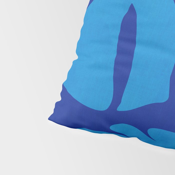 night monstera blue summer plant leaves Pillow Sham Gallery Image 4