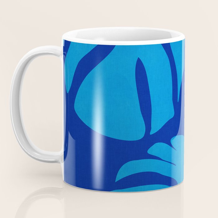 night monstera blue summer plant leaves Coffee Mug Gallery Image 3