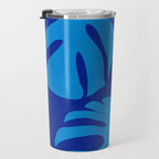 night monstera blue summer plant leaves Travel Mug Gallery Image 3