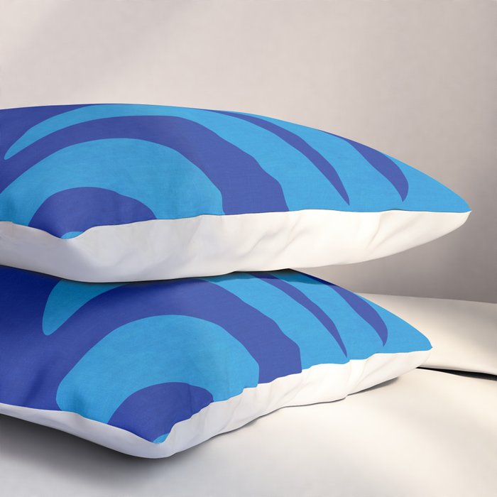 night monstera blue summer plant leaves Pillow Sham Gallery Image 3