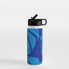 night monstera blue summer plant leaves Water Bottle Gallery Image 1
