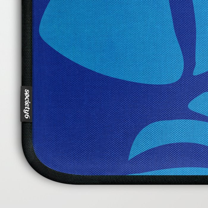 night monstera blue summer plant leaves Laptop Sleeve Gallery Image 3