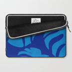 night monstera blue summer plant leaves Laptop Sleeve Gallery Image 2