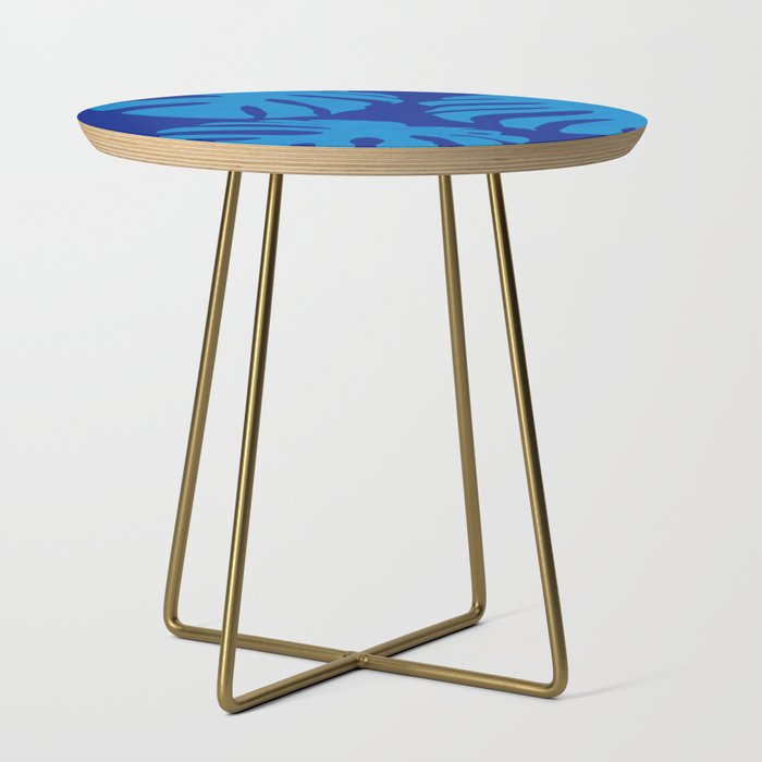 night monstera blue summer plant leaves Side Table Gallery Image 1
