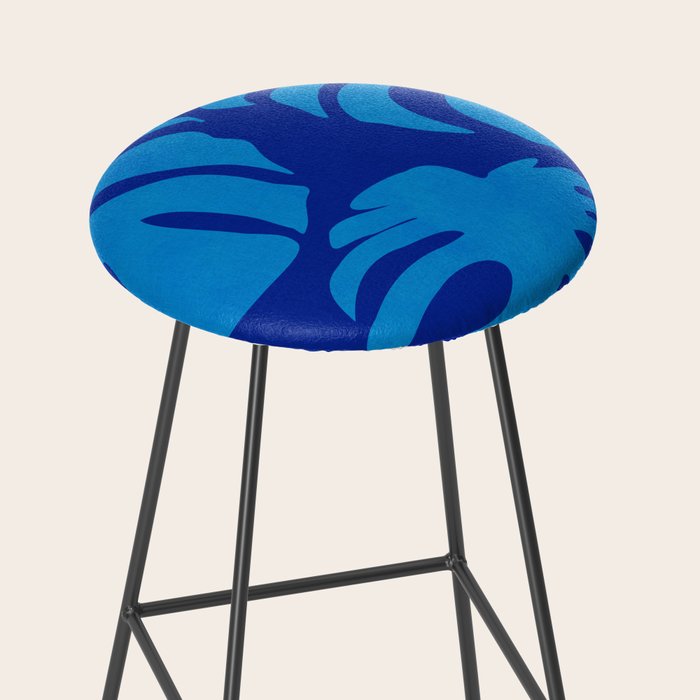 night monstera blue summer plant leaves Stool Gallery Image 2