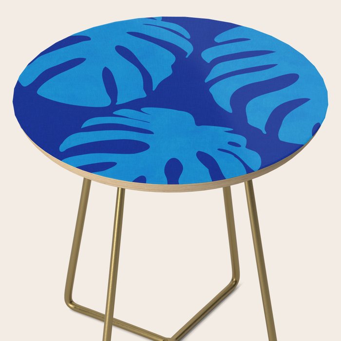 night monstera blue summer plant leaves Side Table Gallery Image 2