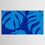 night monstera blue summer plant leaves Tablecloth Gallery Image 2