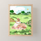 Picnic with Pup Mini Art Print Gallery Image 1