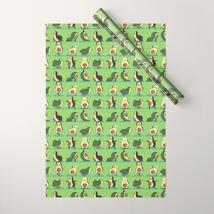 Avocado Yoga Wrapping Paper Gallery Image 1